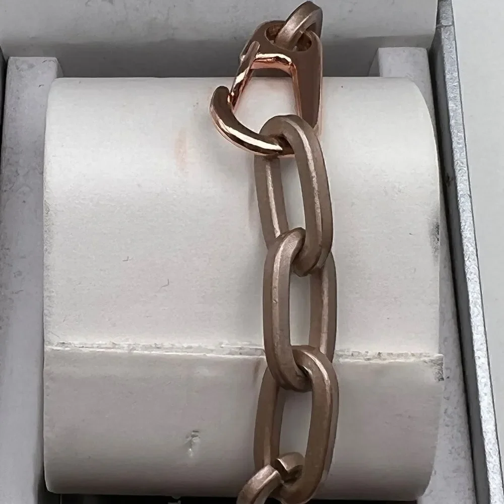 INC Women's Rose Gold-Tone Chain LInk Bracelet Watch 32mm New